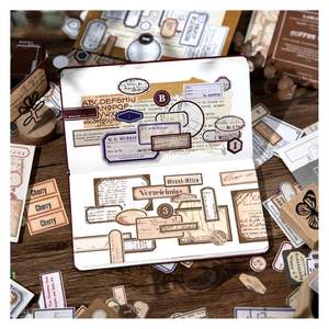 200 feuilles/paquet, étiquettes <span class=keywords><strong>de</strong></span> <span class=keywords><strong>la</strong></span> première série, papier adhésif pour sacs, collage rétro, décoration <span class=keywords><strong>de</strong></span> <span class=keywords><strong>vacances</strong></span>, autocollants pour carnet, messages - Product Image 4