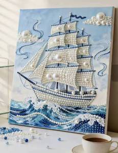 Kit d'impression artistique DIY Perles et Diamants, Décoration Murale Traditionnelle Chinoise Faite à la Main sur le Thème des Animaux, Cadeau pour Adultes, Perles Scintillantes pour Mur de la Maison - Product Image 4