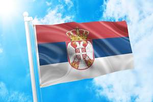 Venta al por mayor 100% poliéster 3x5ft equipo de fútbol nacional masculino <span class=keywords><strong>Bandera</strong></span> de <span class=keywords><strong>Serbia</strong></span> impreso Stock SR serbio equipo serbio Banner - Product Image 2