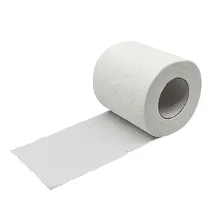 定制尺寸床单hygenic柔软纯色白色原始木浆卷卫生纸带芯纸巾
