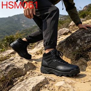 Bottes de randonnée YYR, adaptées aux expéditions, avec semelle extérieure amortissante, pour activités sur le terrain, tige en cuir pleine fleur, équipement tactique HSM061 - Product Image 1