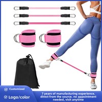 Set de Bandas de Resistencia para Tobillos para Mujer, Niveles de Resistencia de 10-30LB, Material de Elastómero Termoplástico, Entrenamiento Elástico para Piernas