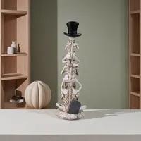 Statue en résine réaliste blanche-Collection sur le thème de l'horreur avec support de casque, décoration de bureau intérieure/extérieure pour la maison