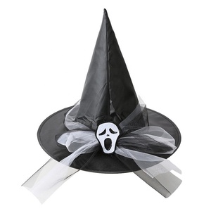Chapeau de Sorcier Noir Fait Main pour Halloween 2026 – Costume de Sorcière Cosplay pour Enfants et Adultes – Meilleure Vente - Product Image 2