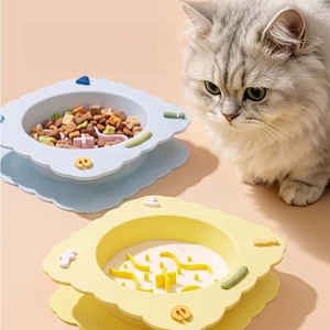 Tazón de Silicona Removible para Comer Lentamente, con Fuerte Succión, Evita Derrames, Alfombrilla para Lamer para Mascotas, para Uso en Seco y Húmedo, Anti Asfixia - Product Image 1