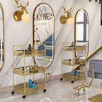 2025 Sobre Beauté Nouveau Design Salon De Maquillage Chariot 3 Niveaux Pédicure Spa Nail Shop Chariot Or Beauté Chariot Avec Roues Verrouillables