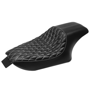 Siège en cuir noir personnalisé pour Harley Sportster, pour <span class=keywords><strong>Cafe</strong></span> <span class=keywords><strong>Racer</strong></span>, passager arrière, <span class=keywords><strong>moto</strong></span>, Chopper Bobber - Product Image 4