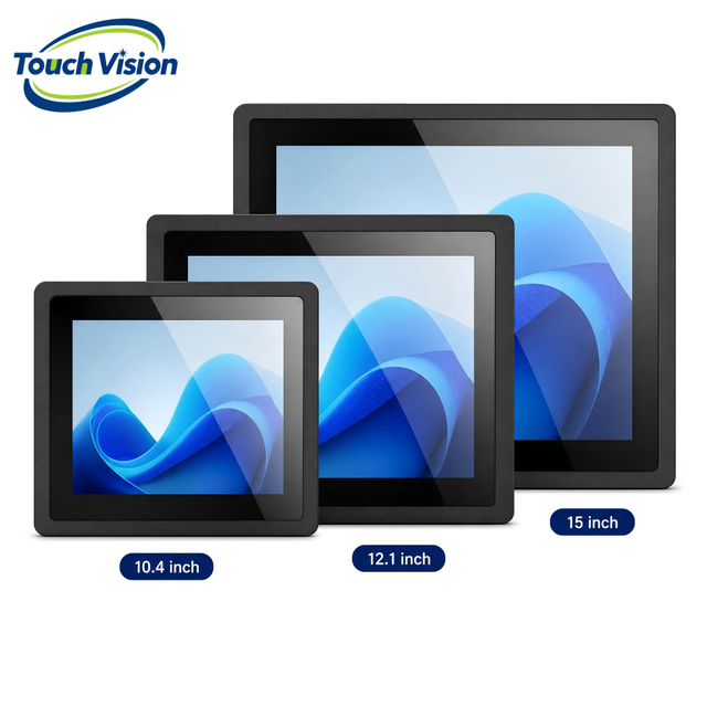 Industrial Resistive Touchscreen Monitor 10.4 12 15 Inch HMI Display EMI Resistant LCD Touch Screen Panel for PLC Control System