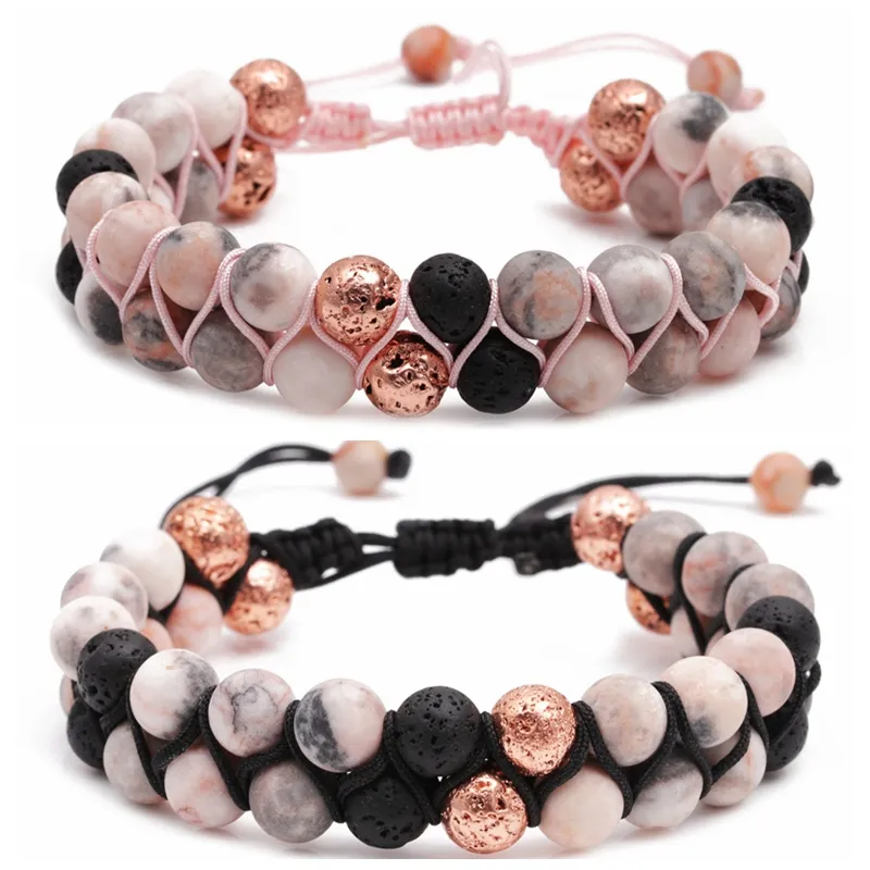 Custom women bracelet luxury designer Jewelry Matte Tiger Eye Howlite Stone Mens Crown beads charm bracelet