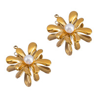 Pendentifs à breloques en or 18 carats imperméables en acier inoxydable pour la fabrication de bijoux