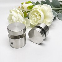 Pince à verre murale moderne en acier inoxydable de qualité supérieure, finition brossée, diamètre et hauteur personnalisables, résistante à l'eau et à la rouille, pour balustrade