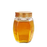 Pabrik Grosir Stoples Madu Kaca Heksagonal 375ml 380ml 730ml dengan Tutup untuk Selai, Acar, dan Penyimpanan Makanan