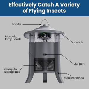 Lampe anti-insectes solaire extérieure de qualité supérieure Matériau ABS Dispositif de lutte contre les <span class=keywords><strong>moustiques</strong></span> et les parasites <span class=keywords><strong>pour</strong></span> jardin Patio et cour Solid State - Product Image 6