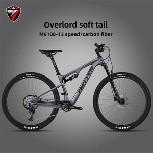 Bicicleta de Montaña OVERLORD de Fibra de Carbono y Magnesio con Suspensión Trasera, 12 Velocidades, Deore M6100, Doble Amortiguador, Cómoda, OVERLORD - Product Image 2