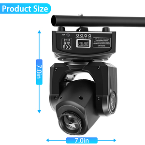 30 Wát RGBW <span class=keywords><strong>LED</strong></span> trắng ánh sáng sân khấu 8 gobo 8 màu đen chùm di chuyển đèn đầu cho DJ Đảng Disco ánh sáng sân khấu - Product Image 3