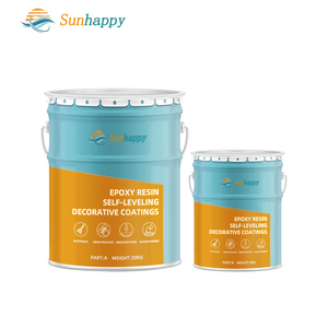 Aplicación de líquido de pintura de <span class=keywords><strong>suelo</strong></span> de resina epoxi autonivelante transparente de alto sólido para revestimiento de resina epoxi de hormigón interior con cepillo - Product Image 2