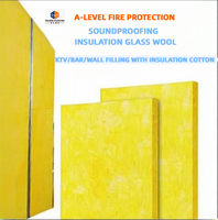 Panneau isolant en laine de verre avec feuille d'aluminium, carré, ignifuge, isolant thermique et acoustique, écologique, moderne, pour toiture intérieure