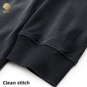 Cnshell 280gsm Top Unisex a manica lunga in cotone Unisex Vintage Acid Monkey Wash finti due pezzi Look <span class=keywords><strong>Hiphop</strong></span> cotone 100 - Product Image 2