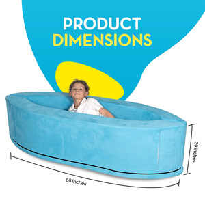 Bateau en liège et éponge pour enfants, entraîneur d'équilibre sensoriel pour l'éducation précoce, 4-6 ans, matériau en mousse bleue - Product Image 2