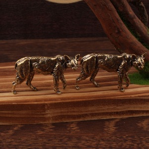 เครื่องประดับตั้งโต๊ะรูปแมวคาราคาลทองเหลืองแท้สไตล์จีน งานฝีมือรูปสัตว์ขนาดเล็ก ของตกแต่งสร้างสรรค์ - Product Image 1