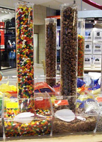 Présentoirs à bonbons en acrylique pour la vente au détail en usine au Vietnam / Distributeurs de bonbons et de noix en perspex / Présentoirs à bonbons en acrylique pour comptoir