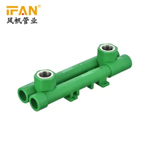 IFAN 도매 고품질 녹색 20*1/2 "25*1/2" 스테인레스 스틸 삽입 더블 팔꿈치 PPR 파이프 피팅