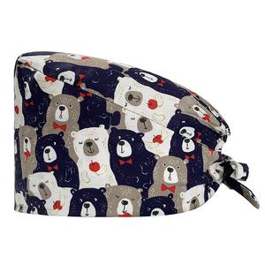 Casquettes de gommage dentaire en forme de gourde casquettes de gommage dentaire cravate arrière chapeau unisexe respirant bandeau mignon imprimé pour clinique dentaire - Product Image 1