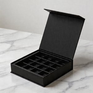 Boîte cadeau en carton rigide recyclable de luxe avec logo personnalisé, fermeture magnétique carrée, pour aliments, bonbons, chocolat, avec insert - Product Image 2