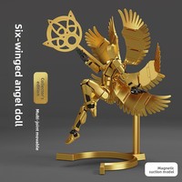 Figurine d'action magnétique six ailes transfrontalière, assemblage polyvalent DIY, entièrement articulée, modèle mannequin en technologie de pointe pour