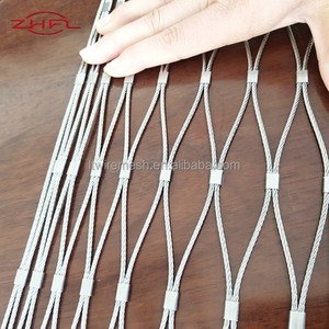 316 Stainless Steel <b>Wire</b> Plain Woven Rope Mesh Frames & Net with Cutting Service for Zoo Animal Enclosures - Product Image 6