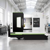 Tour CNC à banc incliné horizontal, machine d'usinage multifonctionnelle robuste
