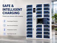 Casier de recharge intelligent pour ordinateurs portables et téléphones, 30 portes, armoire de recharge électronique sécurisée pour tablettes, téléphones portables, écoles, bureaux, bibliothèques