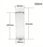 Bouteille en plastique ronde transparente de haute qualité pour jus, bouteille en plastique vide de qualité alimentaire, bouteille de boisson en PET avec logo personnalisé et bouchons