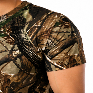 Chemise de chasse pour homme, best-seller, service OEM, matière extensible confortable, respirante et douce, manches courtes, effet lavé. - Product Image 6