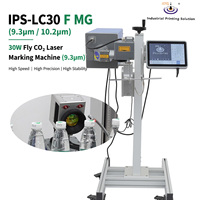 Machine de marquage laser CO2 certifiée CE pour codes QR sur verre, tête de marquage laser CO2 pour bouteilles en plastique IPS-LC30 F MG