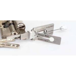Nueva llegada SS304 2-IN-1 2 en 1 ISEO R6 Civil House Lock Opener Lock Pick Set Herramientas de cerrajería - Product Image 1
