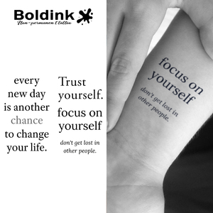 Tatuaje Temporal de Tinta Jagua, Diseño Personalizado Realista con Frase 'Confía <span class=keywords><strong>en</strong></span> <span class=keywords><strong>Ti</strong></span> <span class=keywords><strong>Mismo</strong></span>' para Cada Día, Resistente al Agua y de Larga Duración (2 Semanas) - Product Image 1