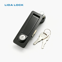 Electrical Cabinet Zinc Alloy Plane Lock Security RV Push Button Panel Lock Distribution Box Compression Lock Trigger Lever Zinc