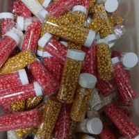 120g Décorations Comestibles en Sucre pour Gâteaux, Mélange de Confettis et Billes Perlées Blanches pour Décoration de Pâtisserie