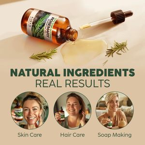 Huile de romarin pour cheveux-Huile essentielle de romarin naturel pur à 100%-Un excellent ajout pour les shampooings et les traitements du cuir chevelu - Product Image 5