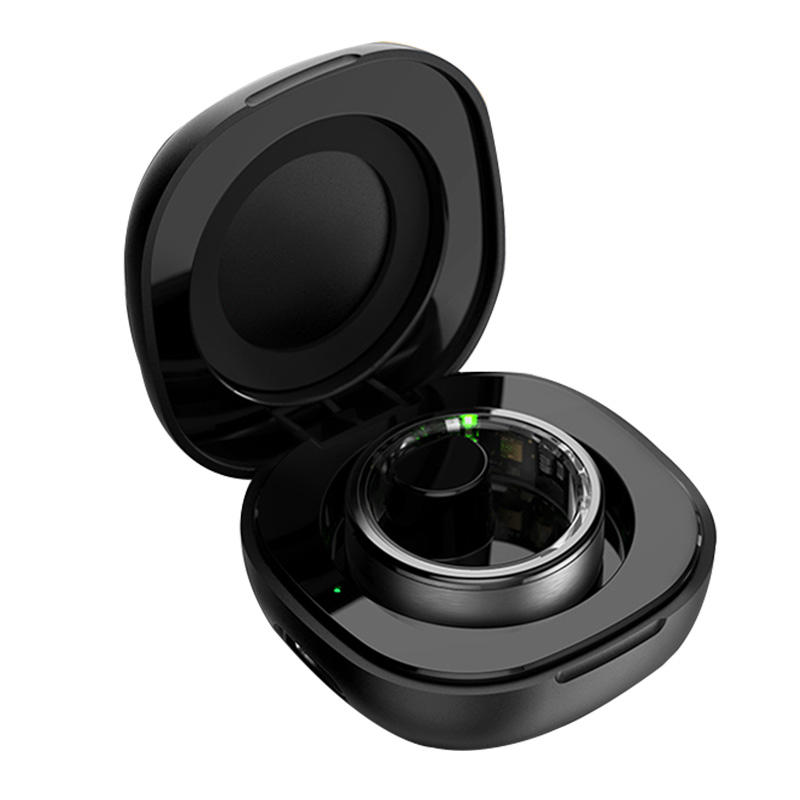 Blood Oxygen Heart Rate Monitor Smart Ring R03 5ATM Waterproof Health Sleep Tracking Rings with Charging Case