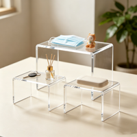 Présentoirs en acrylique transparents en forme de U, supports de table transparents pour objets de collection, bijoux, cosmétiques, vente en gros, personnalisables