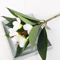 Prix usine fleurs artificielles frangipanier réaliste vraie touche artificielle Plumeria fleurs pour fête mariage décoration de la maison