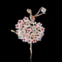 Broches de danseuse de ballet 2025 – Épingles à bijoux élégantes pour femme, broches décoratives pour costume, badges de vêtements, cristal exquis