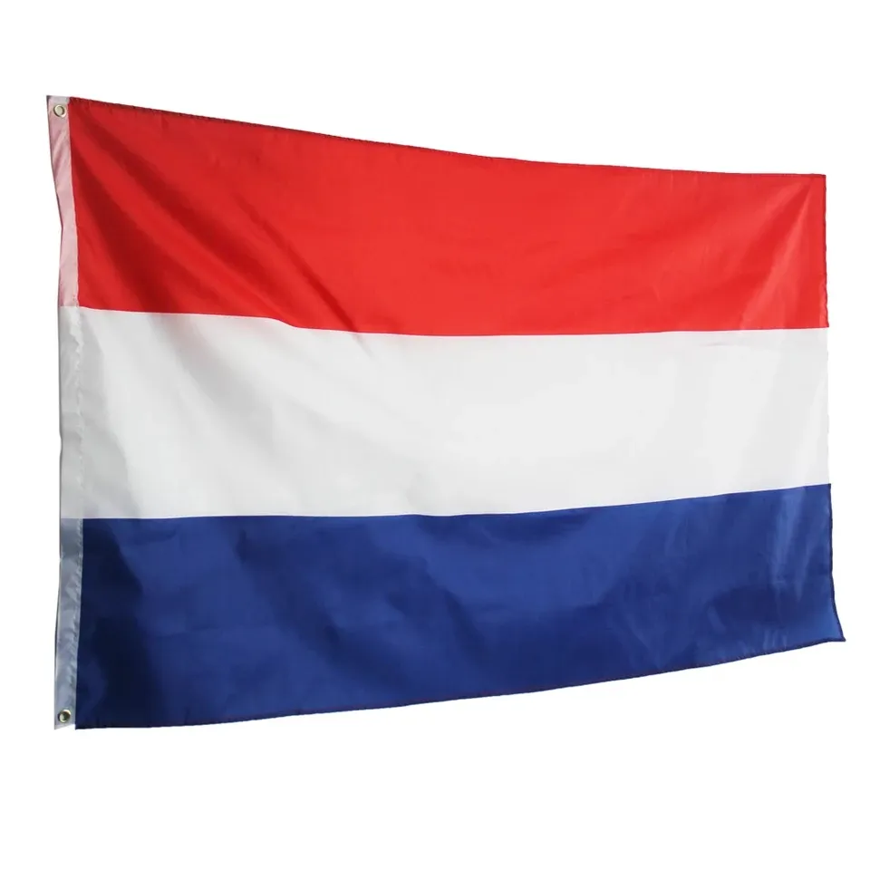 Drapeaux de bannière nationale des pays-bas 3x5 pieds en Polyester NL rouge blanc bleu