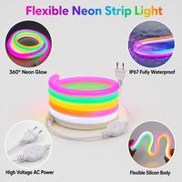 Tira de Luz LED de Silicona Flexible, Impermeable IP67, Multicolor, para Iluminación de Letreros Digitales
