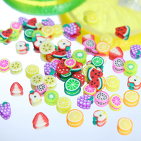 12 Grids Gemengde 3D Fruitplakjes Nageldecoratie Charms Polymeerklei DIY Designs Plakjes Citroen Nageldecoratie Zachte Klei Polish Manicure