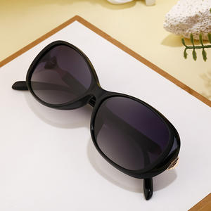 ดีแอล ดี 7520 แว่นกันแดดทรงวงรีสำหรับผู้หญิงกรอบโลหะ TAC เลนส์ยูวี 400 ป้องกันแสงแดดคลาส 2 สีดำ C1C3C4C5C9 - Product Image 3