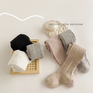 <span class=keywords><strong>Leggings</strong></span> in Cotone per Bambine, Stile Coreano, Tinta Unita, Calze Pantacollant per Neonati, Pantaloni per Bambini, Vendita all'Ingrosso - Product Image 2