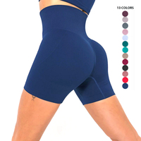 Meilleure vente de vêtements de Yoga Push Up, Short de cycliste d'entraînement taille haute pour filles, pantalon de Yoga court froncé Sexy personnalisé, tenues de gymnastique